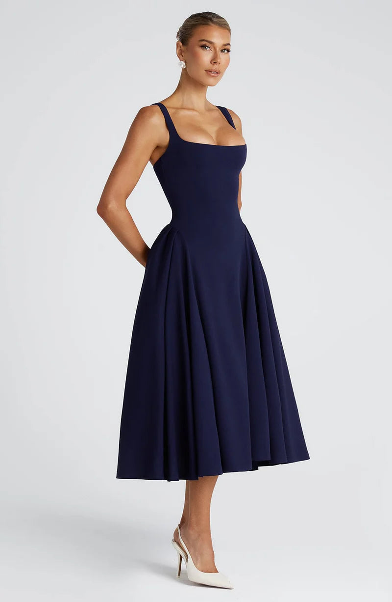 Square neckline dress